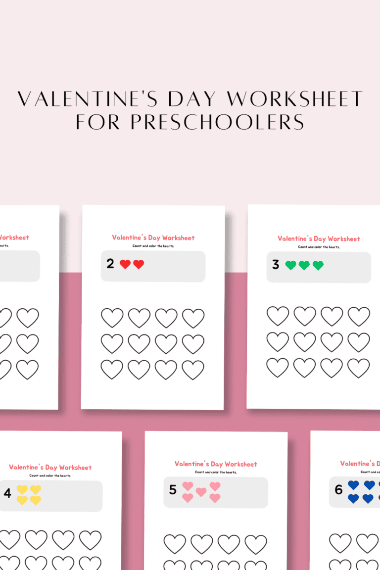 valentines day preschool counting activity