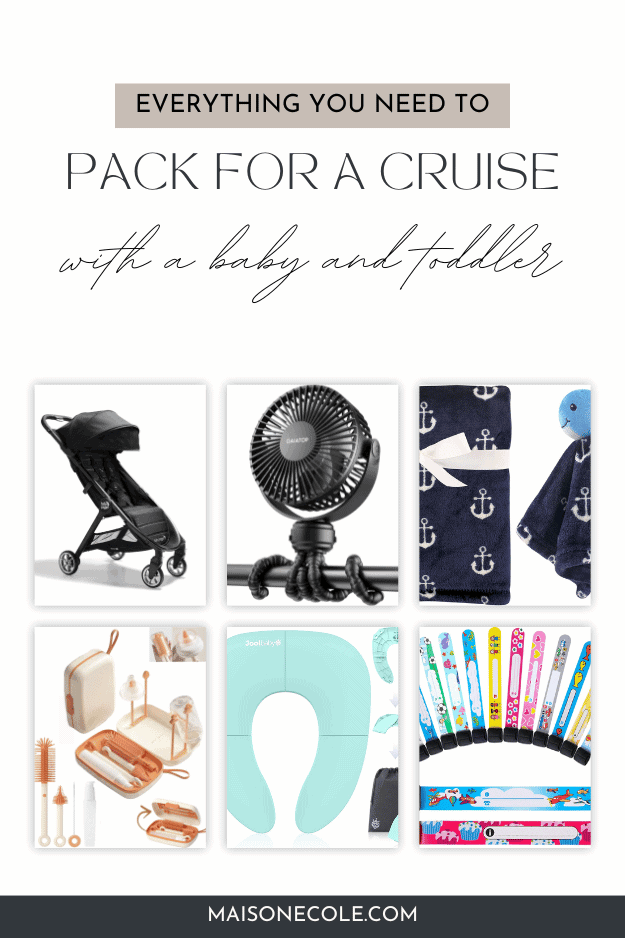 pack for a cruise with a toddler and a baby